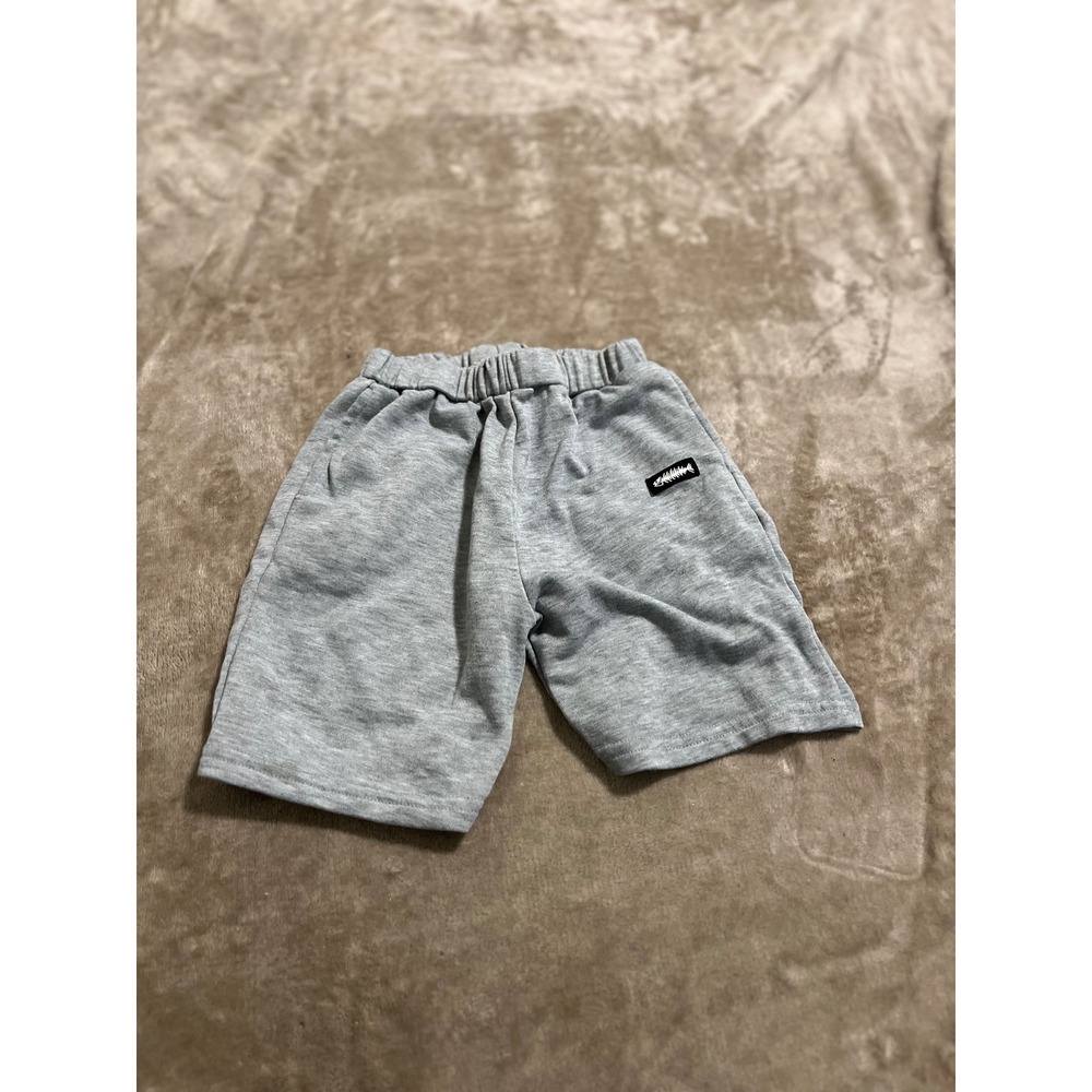SHEIN Kids Boys Heather Gray Elastic Waist Jersey Knit Shorts Size 8Y